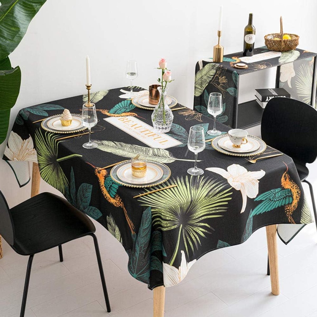 Tablecloth American cotton linen ins waterproof anti-hot tablecloth Nordic tablecloth coffee table tablecloth TV - ShopVlot