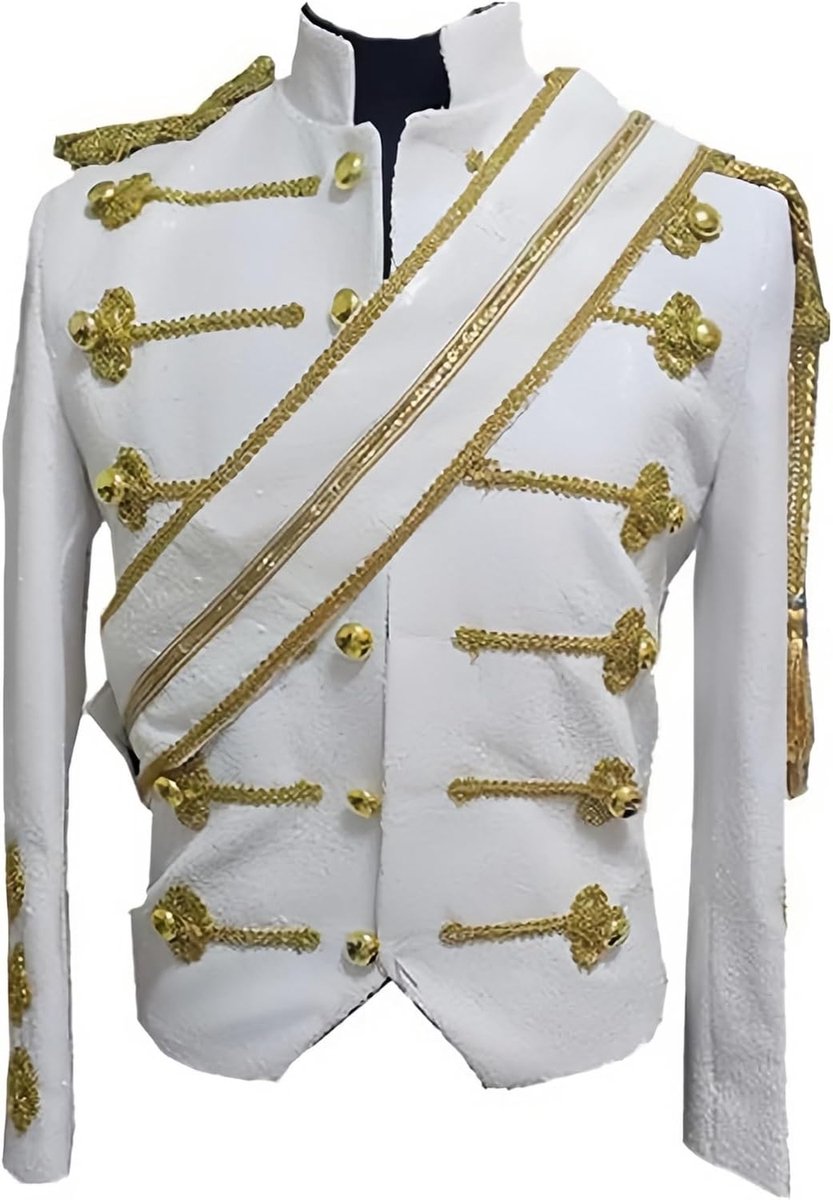 ZBH1985 Men's Punk Officer Military Parade Jacket for M J - ShopVlot