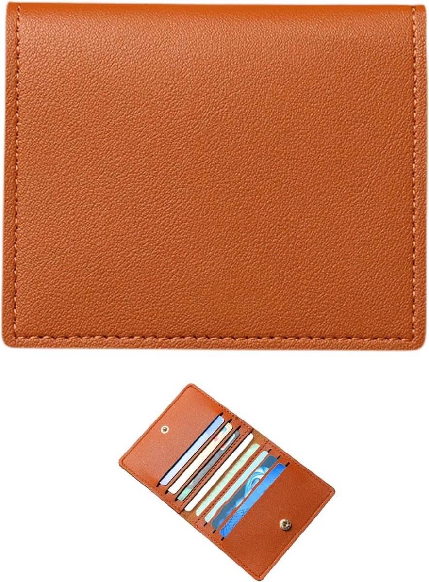 creditcardhouder voor heren - bruin - RFID en NFC bescherming - ideaal voor dagelijks gebruik - ShopVlot