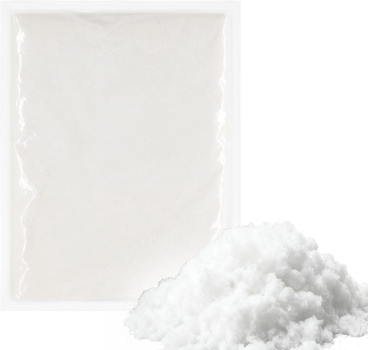 kunstmatige sneeuwpoeder 500g - decoratieve sneeuw - zachte sneeuw voor kerstversiering - veilig voor binnengebruik - ShopVlot