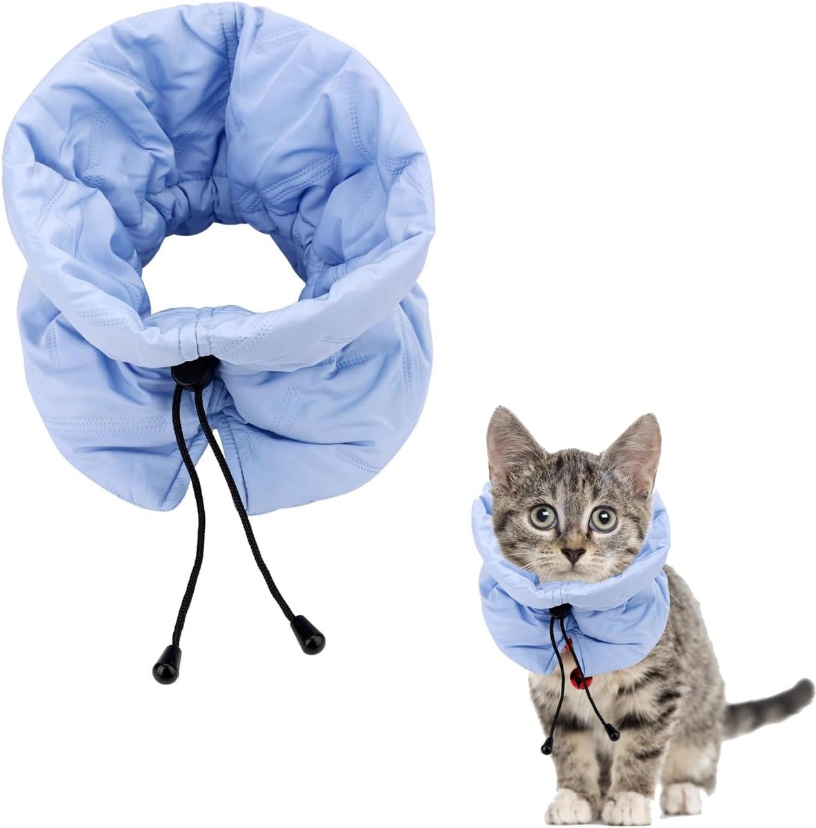Medische halsband voor katten S - zacht en verstelbaar - voorkomt likken van wonden - ShopVlot