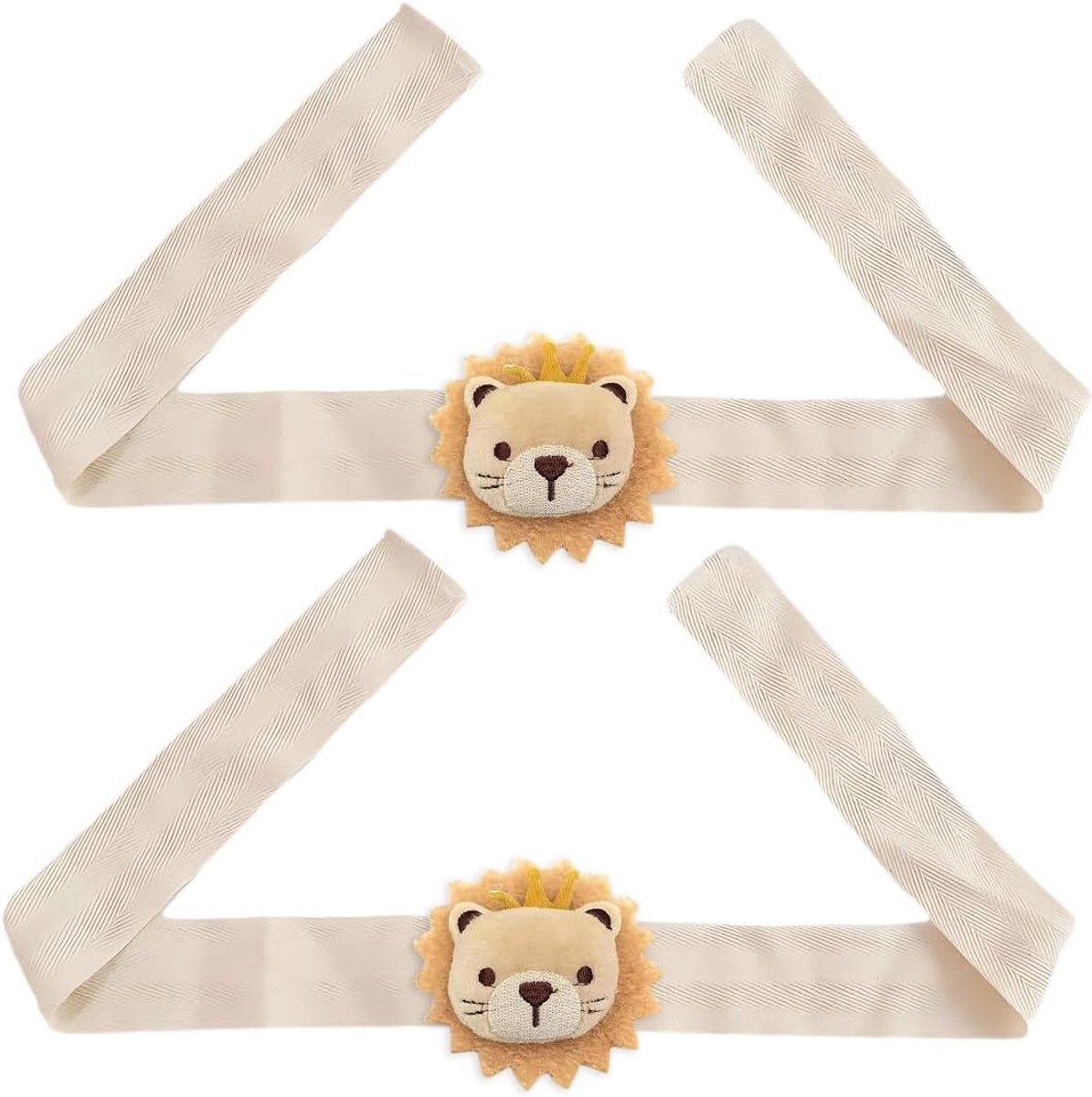 Cortainschroeven 2 stuks - cartoon leeuw - beige - schattige decoratie voor kinderkamer - ShopVlot
