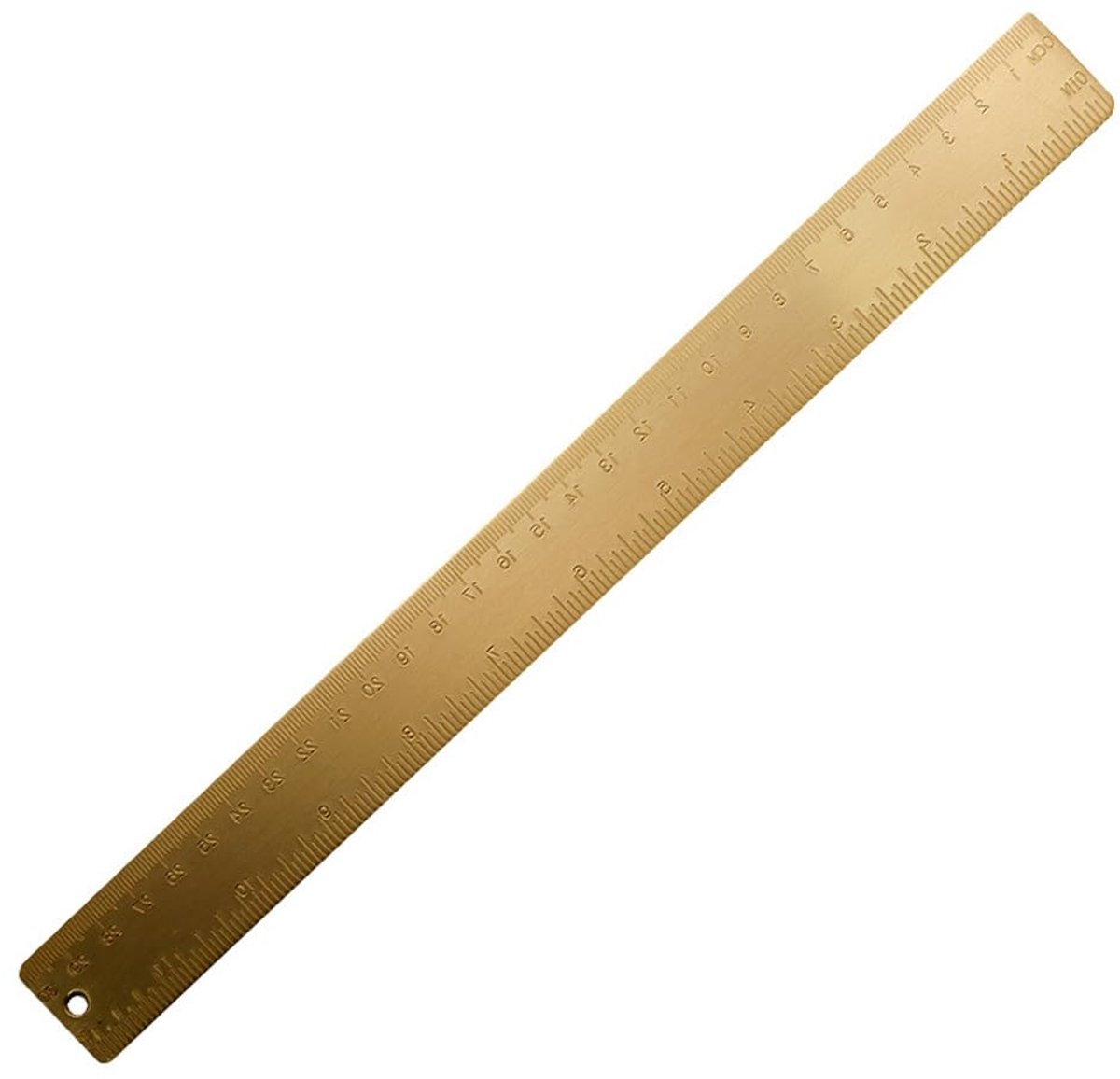 Liniaal 30 cm - Messing - Gegraveerde schaal - Professioneel meetinstrument - ShopVlot