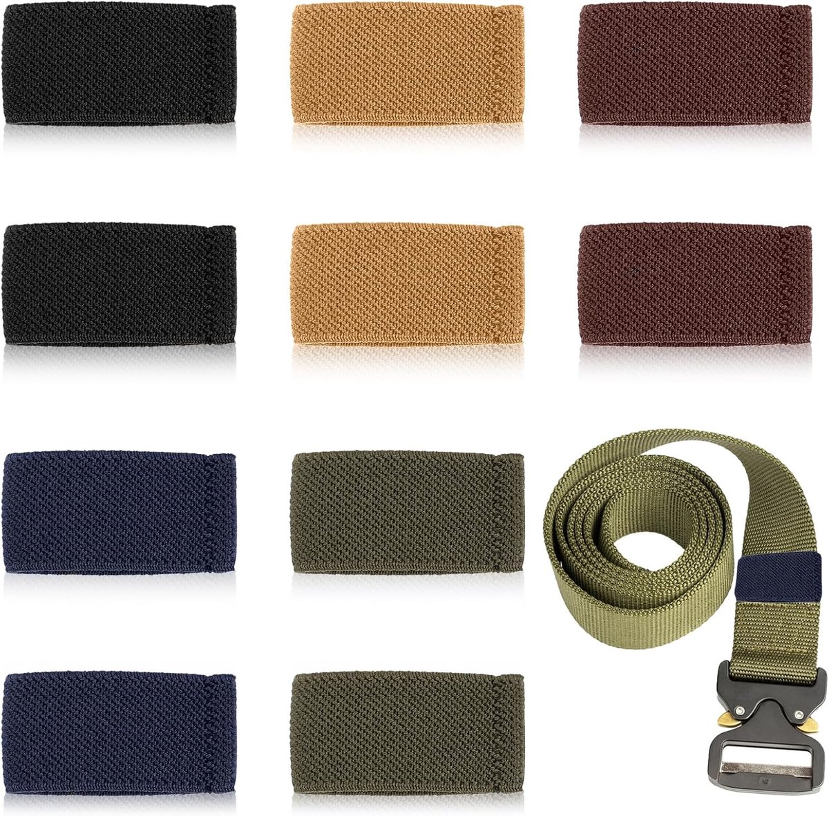 Elastic Belt Holders 10pcs - Elastische riemhouders - Voor 3.5-4cm riemen - Houdt losse banden netjes - ShopVlot