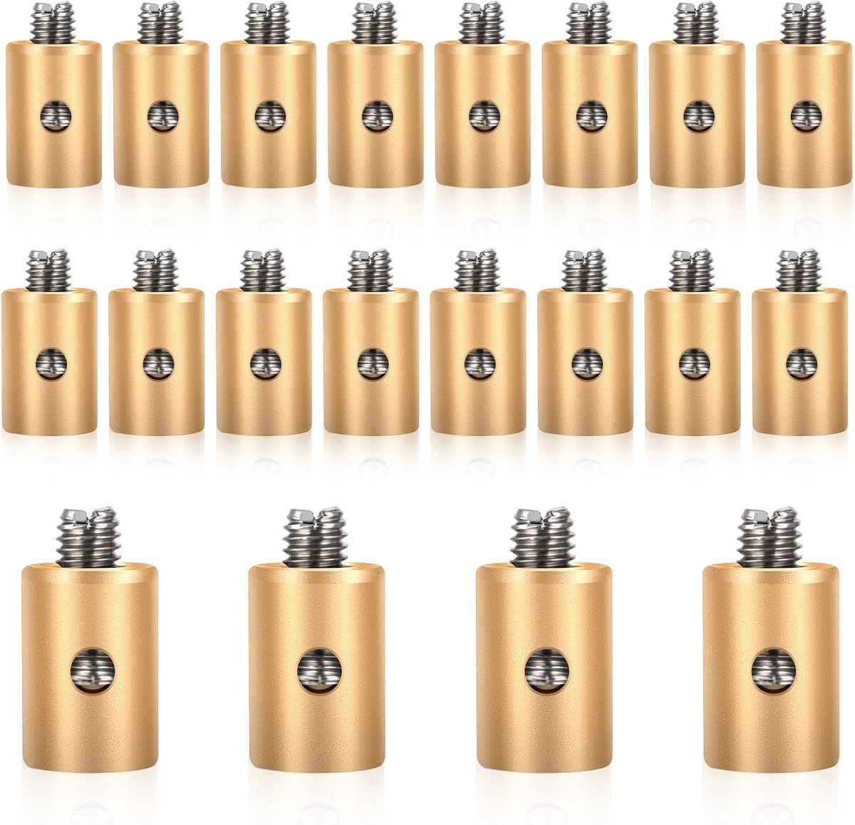 Remkabel Nipples 20 Stuks - Schroefnippel - Solderloze aansluiting - Eenvoudige montage voor motorfiets en fiets - ShopVlot