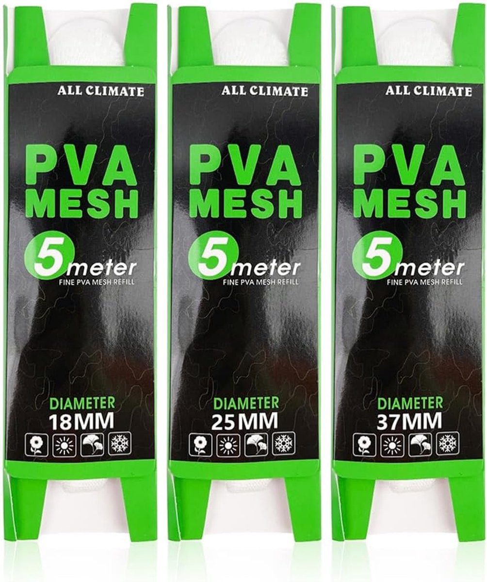 PVA-zakvissen 18 mm / 25 mm / 37 mm - water oplosbaar net - 5 m lengte - ideaal voor boilie bait - ShopVlot