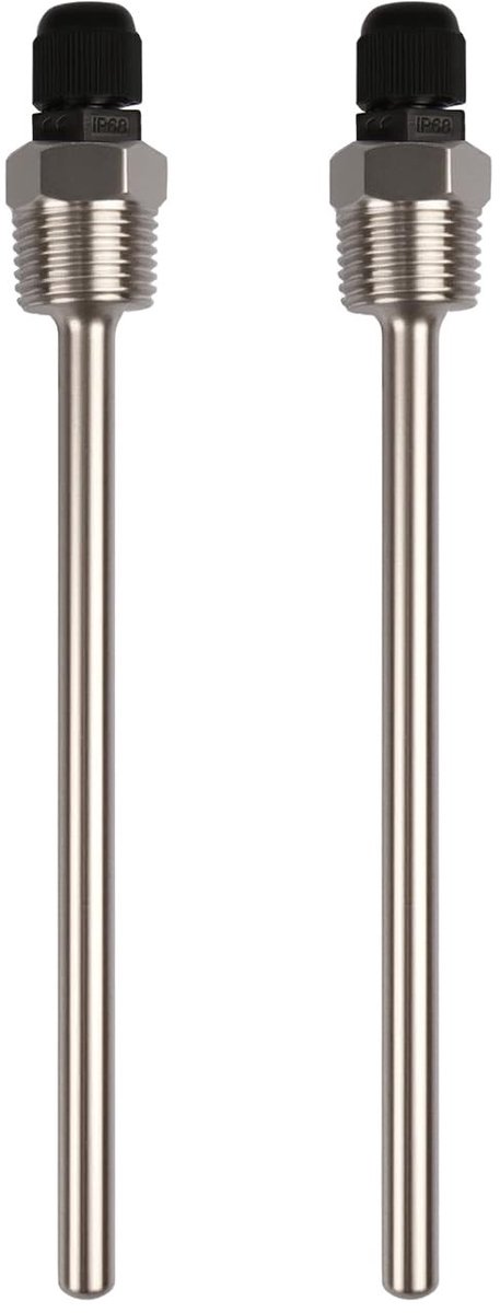 Solidchoice - Set van 2 RVS Inleghuls voor Temperatuursensoren