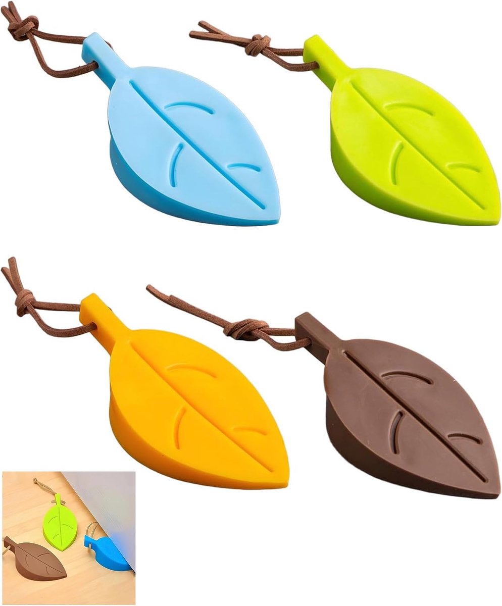 Deurwig rubber - bladvorm - antislip - bescherming voor balkondeur - ShopVlot