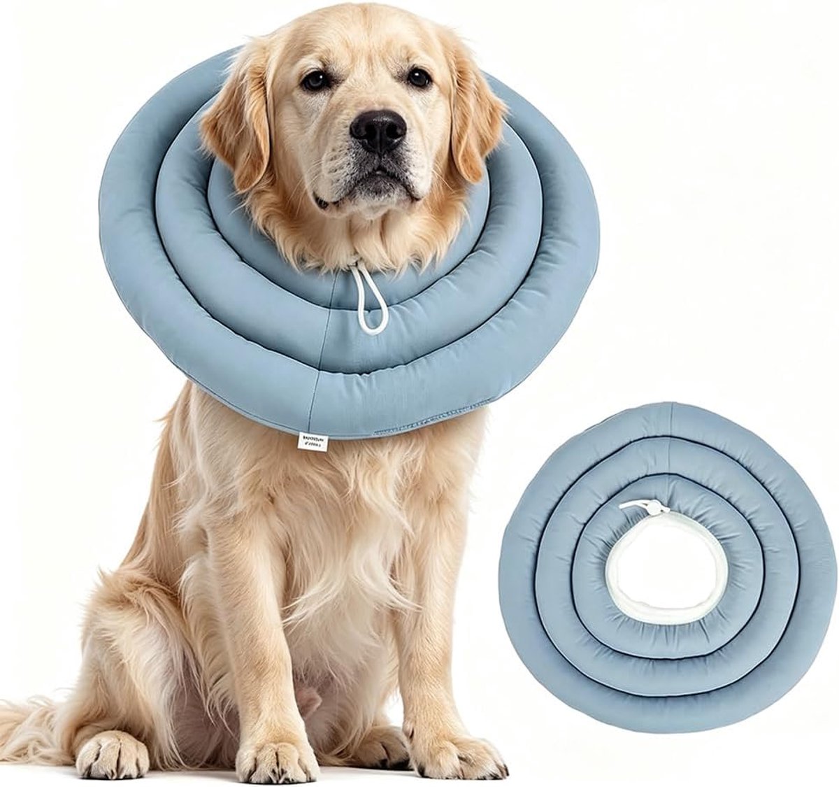 Halsband voor honden - waterdichte en verstelbare halsband - zachte voering - perfect voor herstel na operatie - ShopVlot
