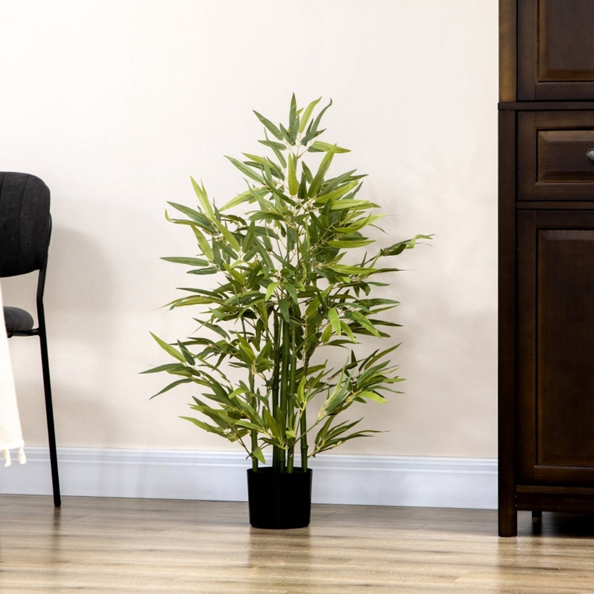 Kunstplant Realistische Bamboe 90 Cm Met Pot Kunststof Groen Voor Binnen Woonkamer Slaapkamer En Kantoor Decoratie