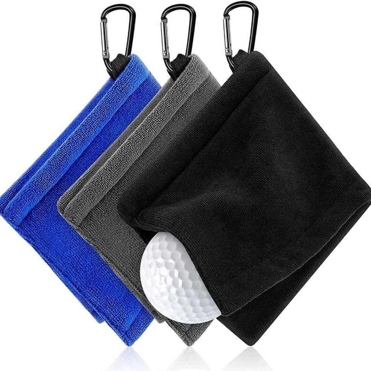 Golf Handdoeken 14x14cm - Microfiber - 4 Stuks - Ideaal voor Golf en Sport - ShopVlot