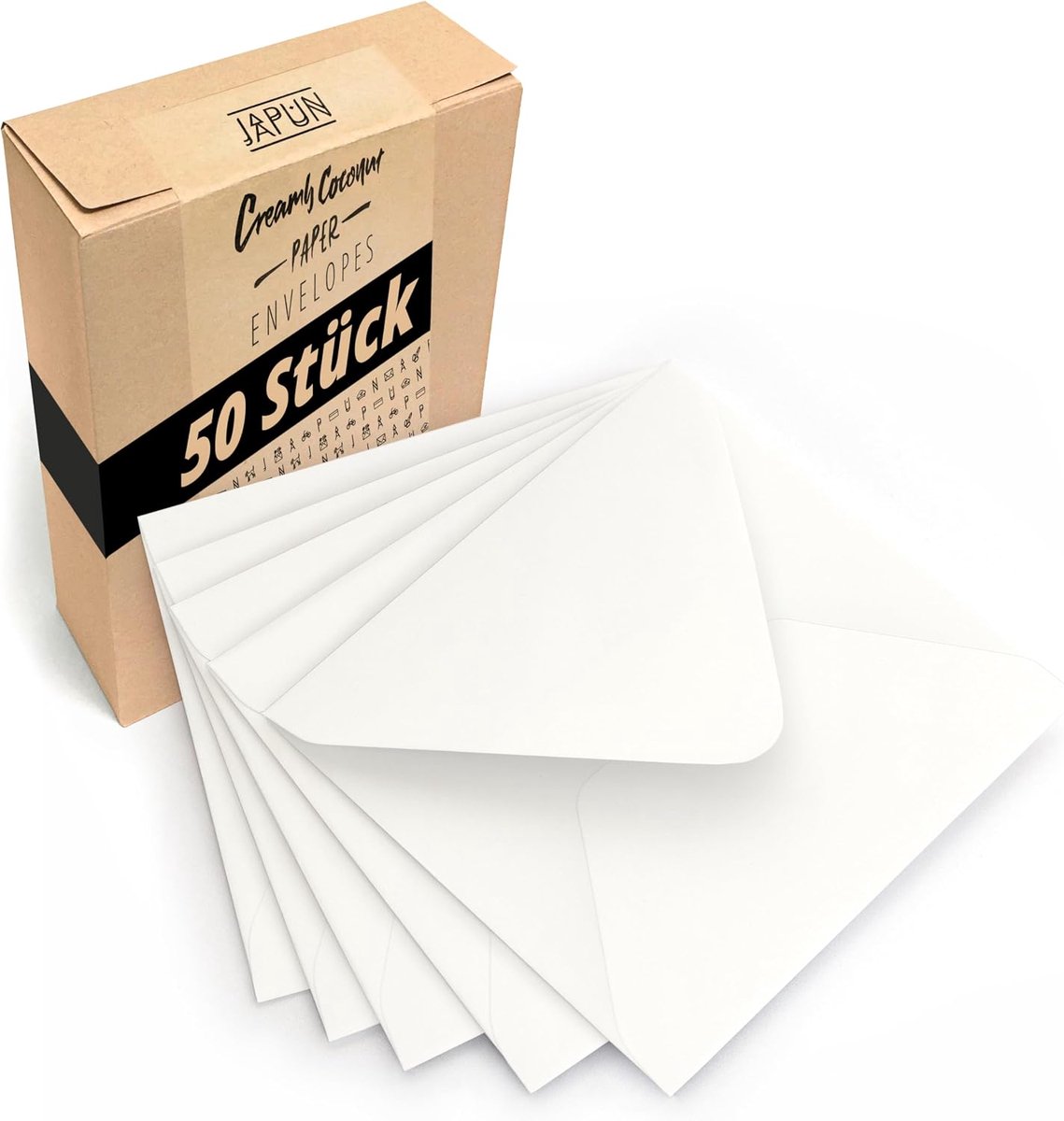 Vierkante enveloppen 150 x 150 mm - wit - 120 g/m² papier - geschikt voor uitnodigingen - ShopVlot