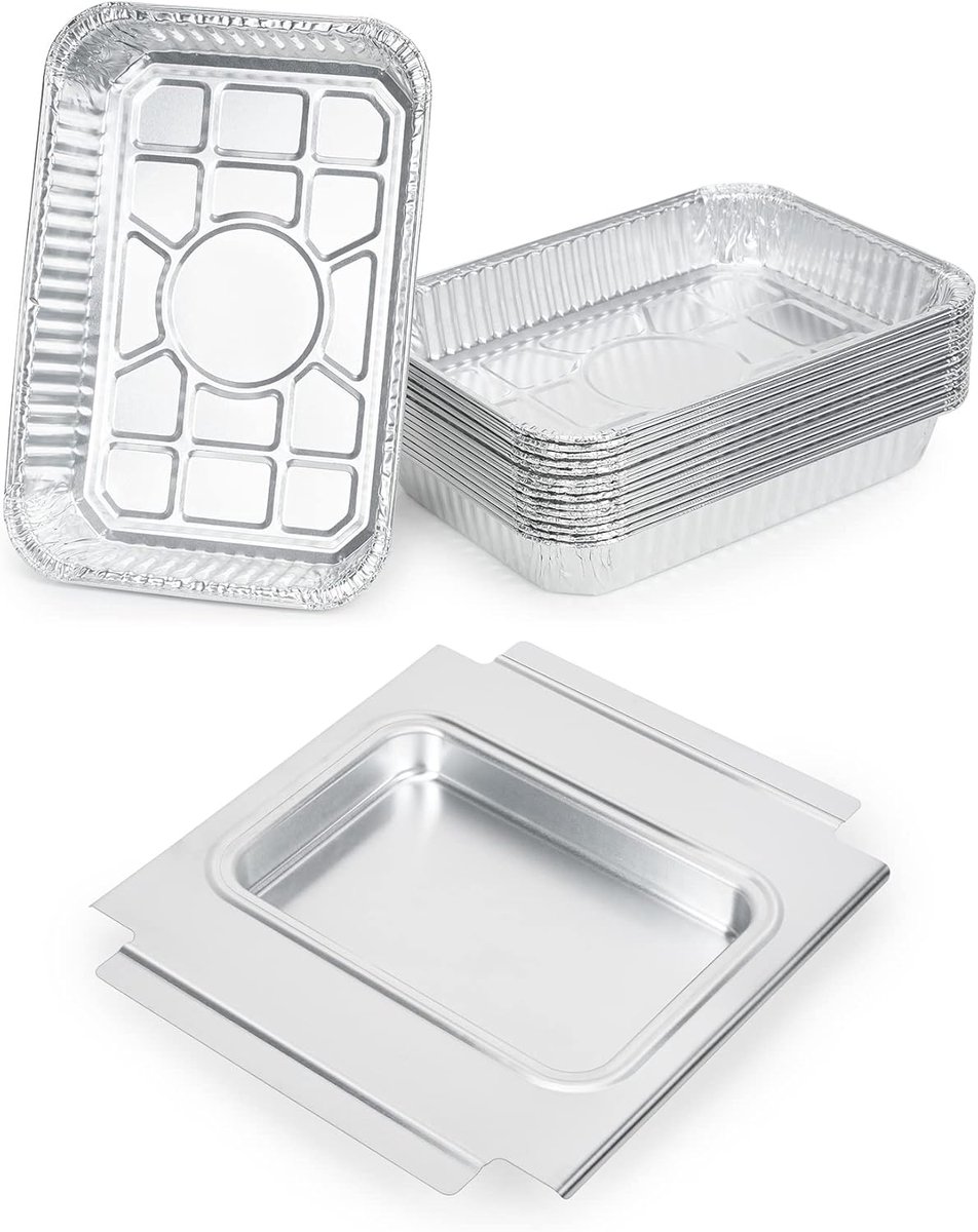 Aluminium Folietrays 27×30 cm - Wegwerp Aluminium Trays - Geschikt voor Weber Q200 Q300 Series - Ideaal voor Grillen - ShopVlot