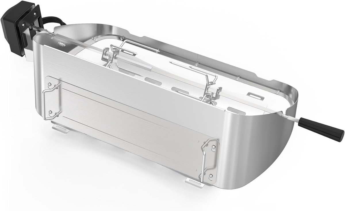 Grillspies Set voor Weber Traveler Gasbarbecue - Compleet met Rotisserie en Elektrische Motor - ShopVlot