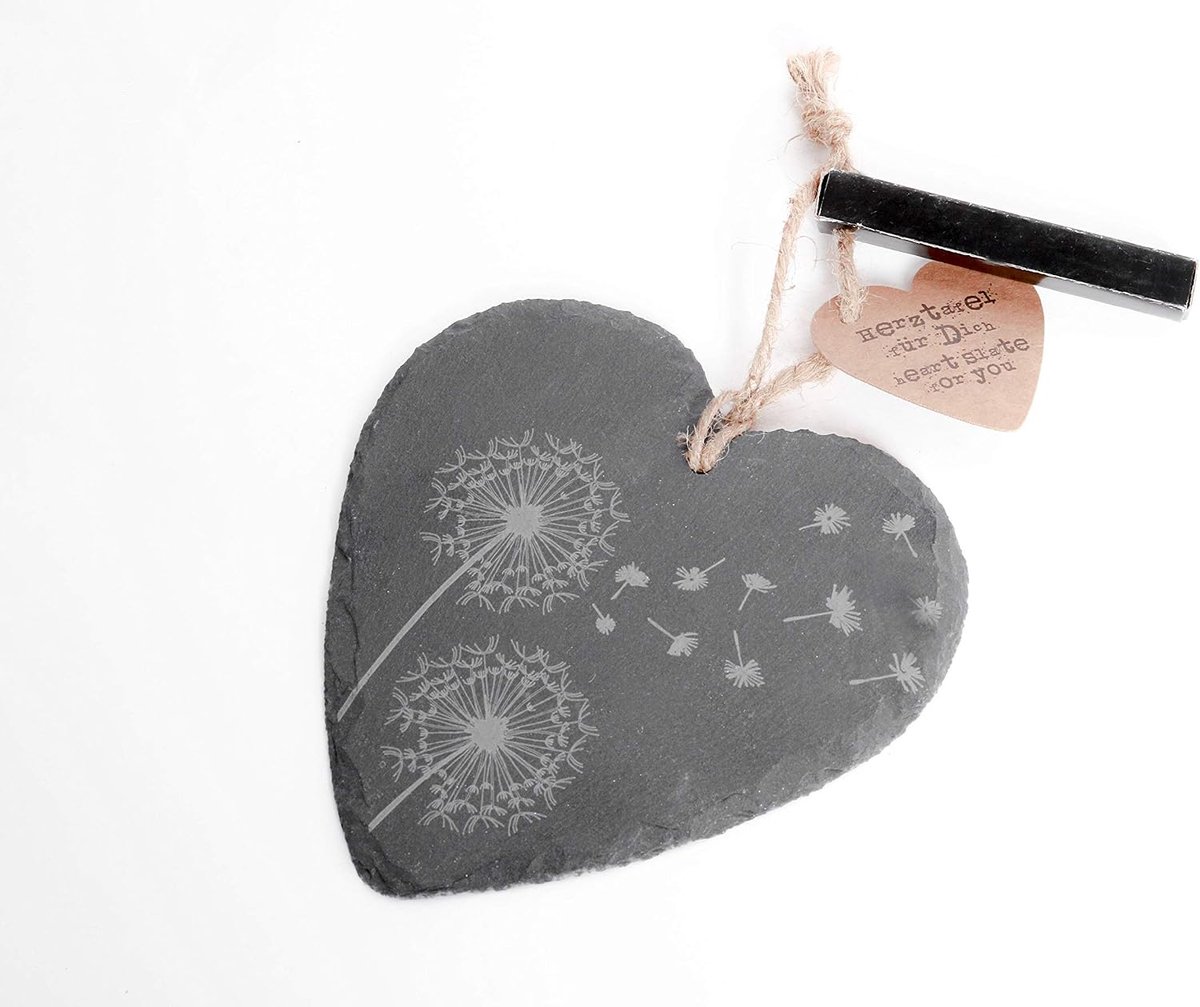 Hartbord 15 x 15 cm - leisteen - natuurlijke band - perfect voor creatief schrijven - ShopVlot