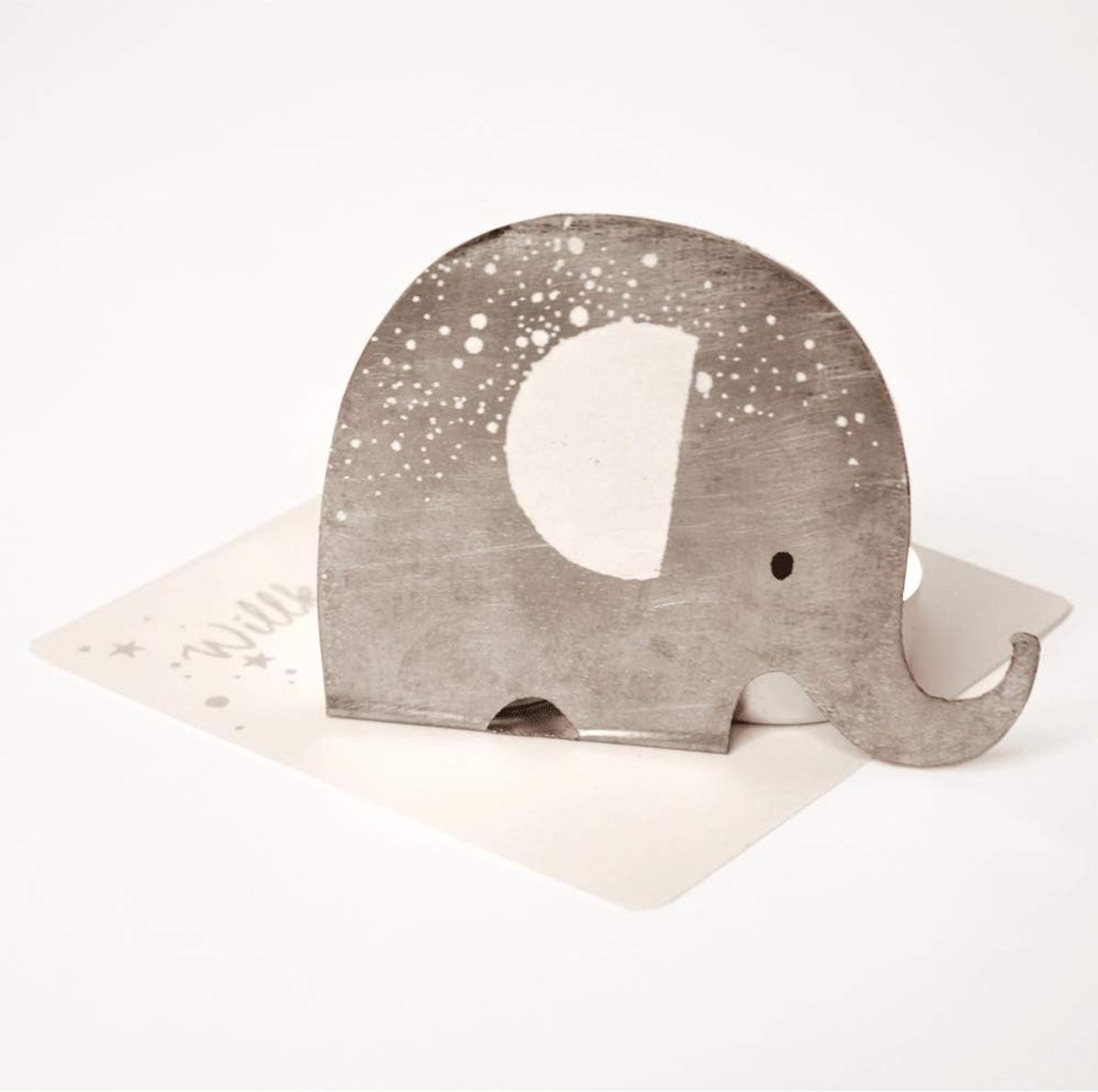 Kleine lichtgroeten olifant - 10 x 10 cm - decoratief - brengt sfeer in huis - ShopVlot