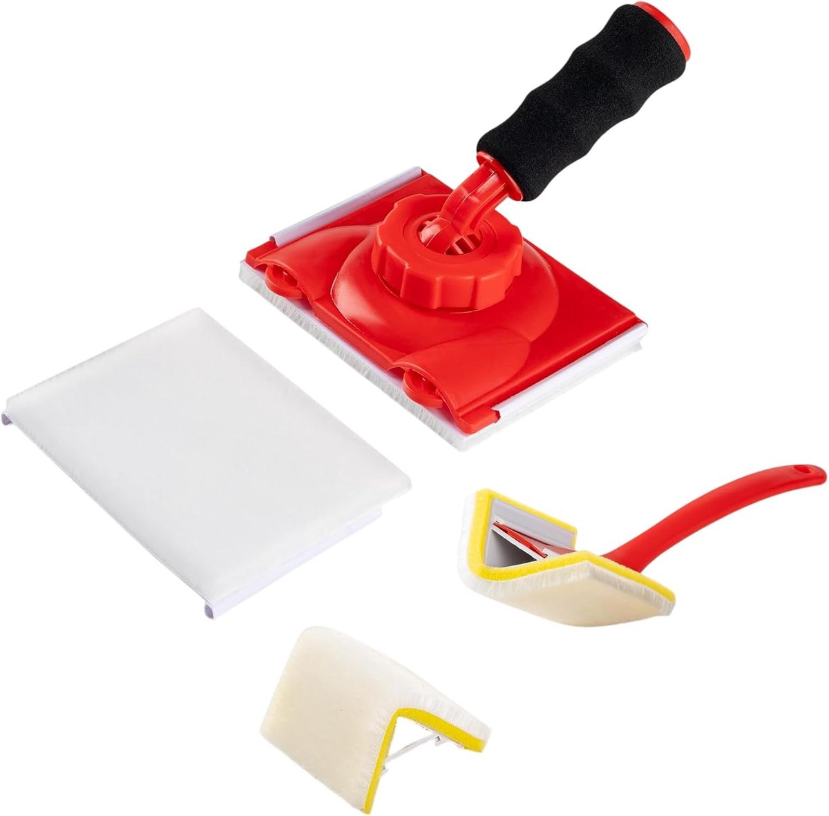 Verfkwast set 4-delig - 12x9cm precisie kwast - stevige randkwast - voor schone verf randen - ShopVlot