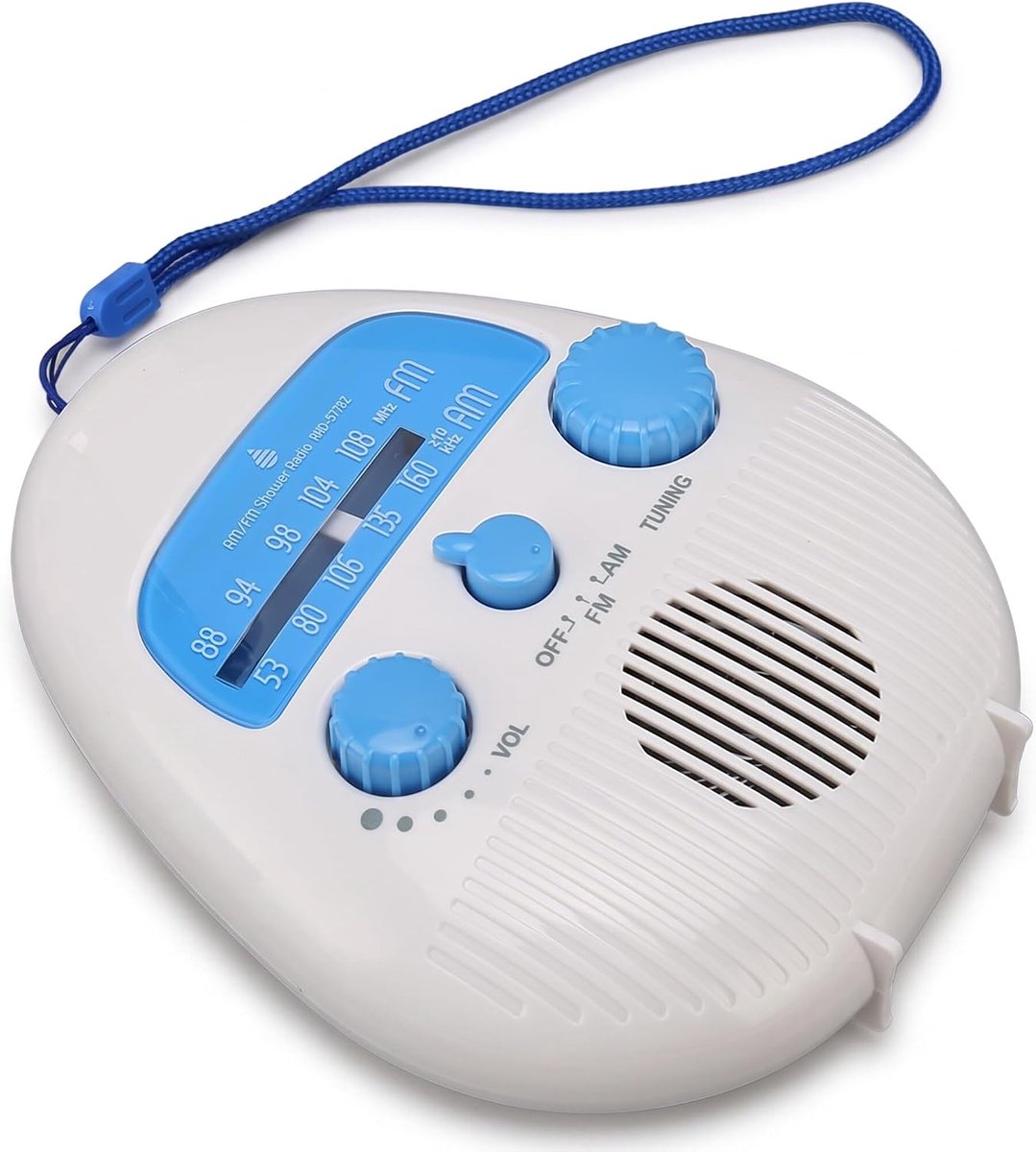 Waterdichte Douchradio - Splashproof AM FM Radio - Rotary Knop - Ideaal voor badkamer en buitengebruik - ShopVlot