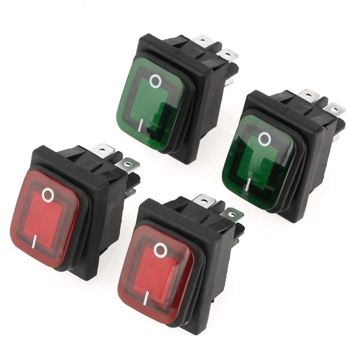 Rocker schakelaar IP67 - 4-polig 2-positie - Waterdicht - Voor DIY en industrieel gebruik - ShopVlot