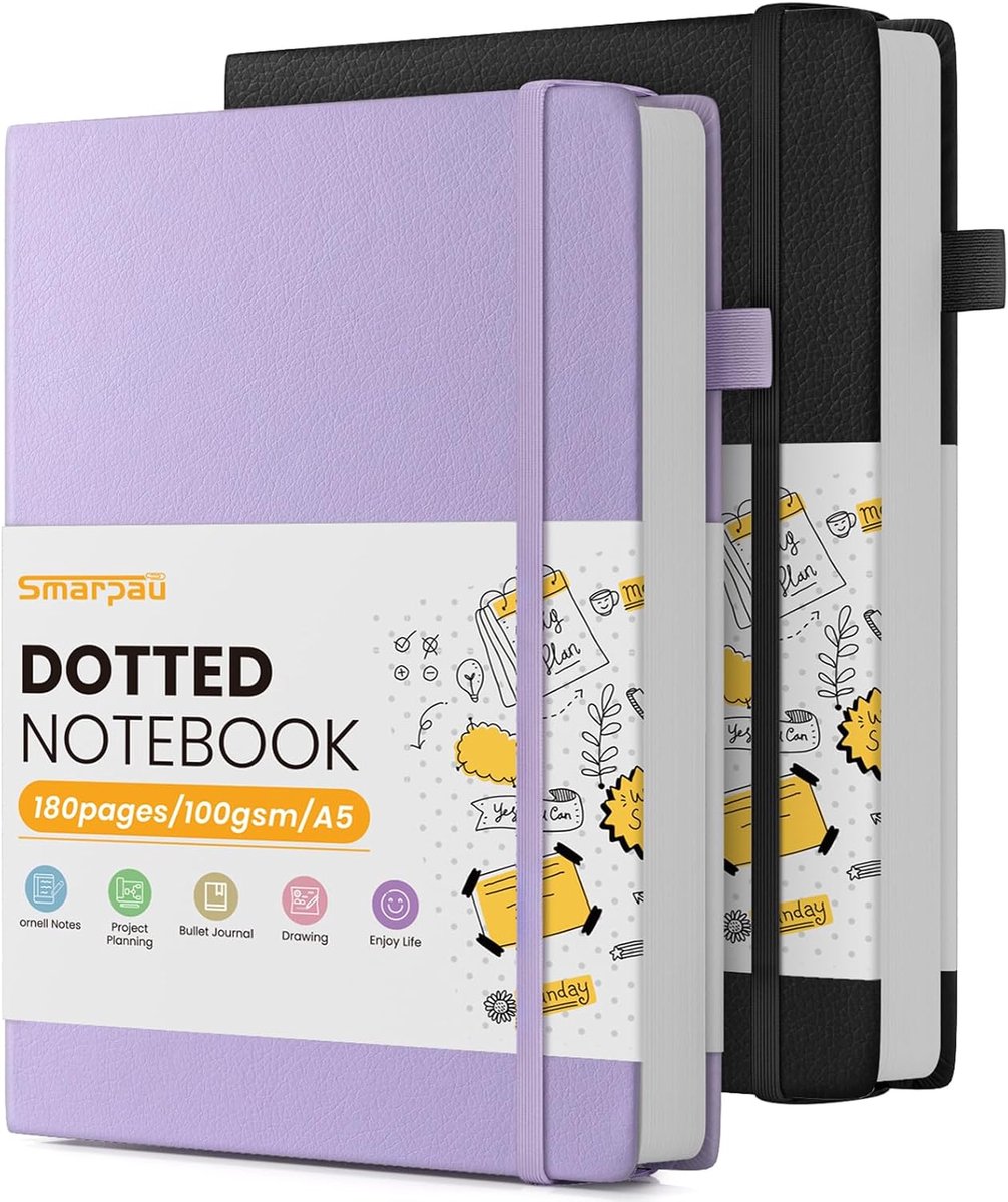 Notitieboek A5 hardcover - 180 vellen dik papier - lederen dagboek - perfect voor notities - ShopVlot