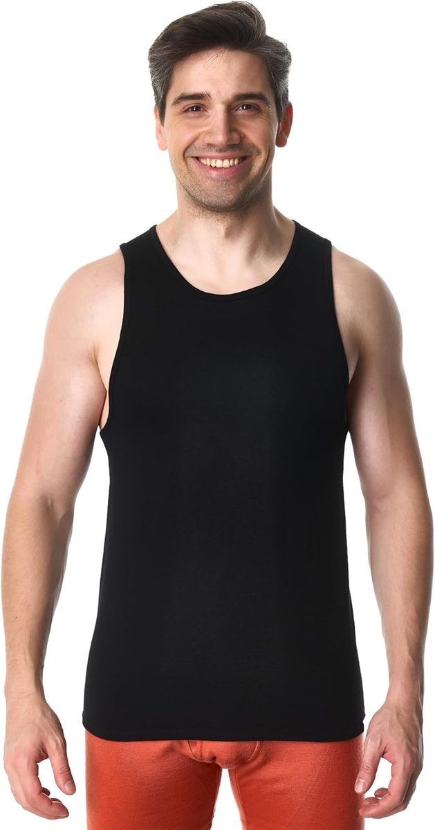 Tanktop heren - Merinowol - Ademend en vochtregulerend - Ideaal als basislaag - ShopVlot