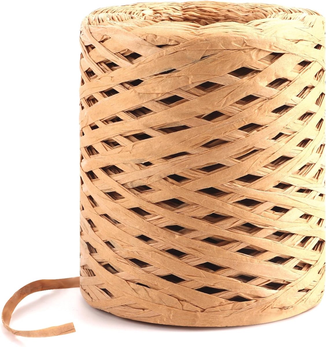 Allecta - Papier Band voor Geschenkverpakking en DIY Handwerk - 200 m - Naturbast Papierband - Festival Decoratie - Bruin, Groen, Blauw, Oranje