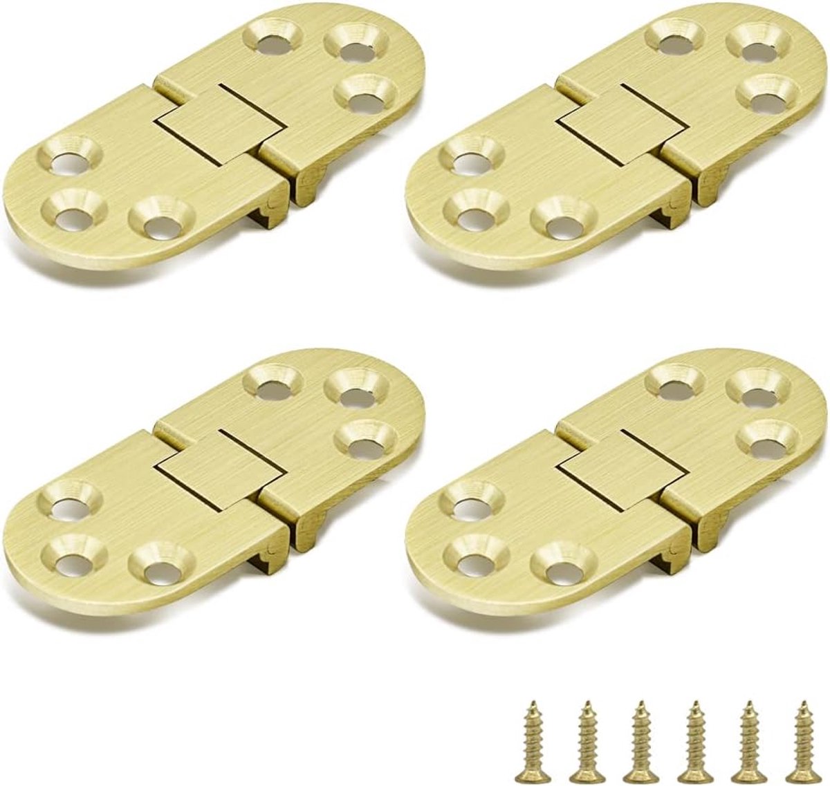 Butler Hinge 180 graden - Messing - Ronde rand - Ideaal voor opvouwbare meubels - ShopVlot