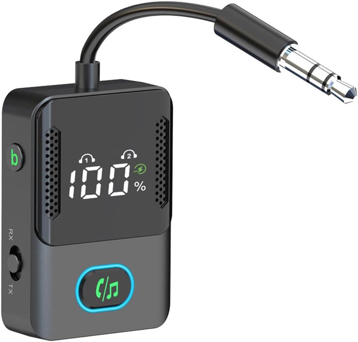 Bluetooth Transceiver, 2-in-1 Airplane Bluetooth Adapter, 3.5mm Jack Audio Transmitter for TV, Airplane, Car - ShopVlot