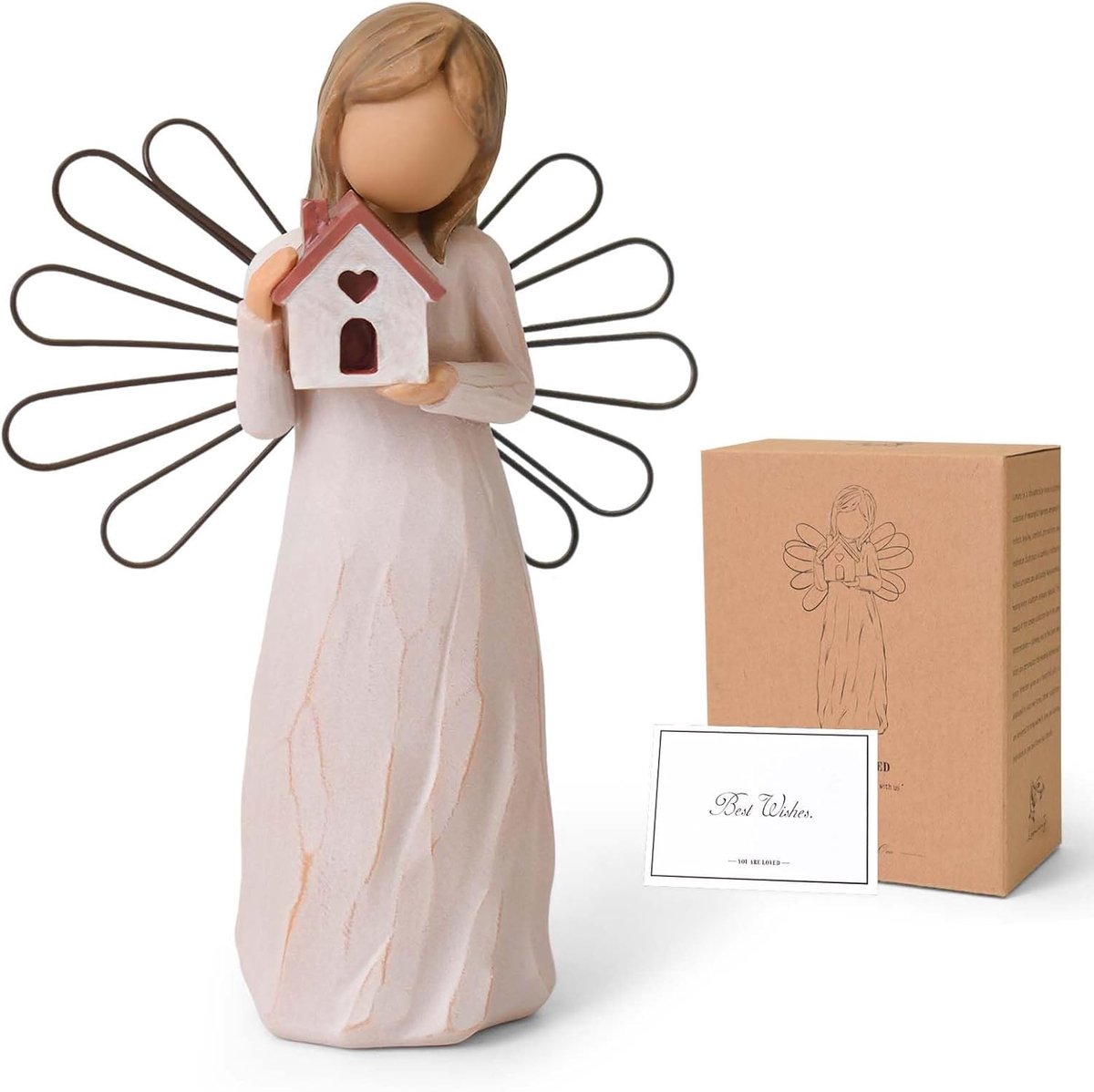 Cuayaes Housewarming Gifts Nieuw huis beschermengel beeldjes, ideeën huis opwarmende geschenken voor vrouwen, nieuwe - ShopVlot