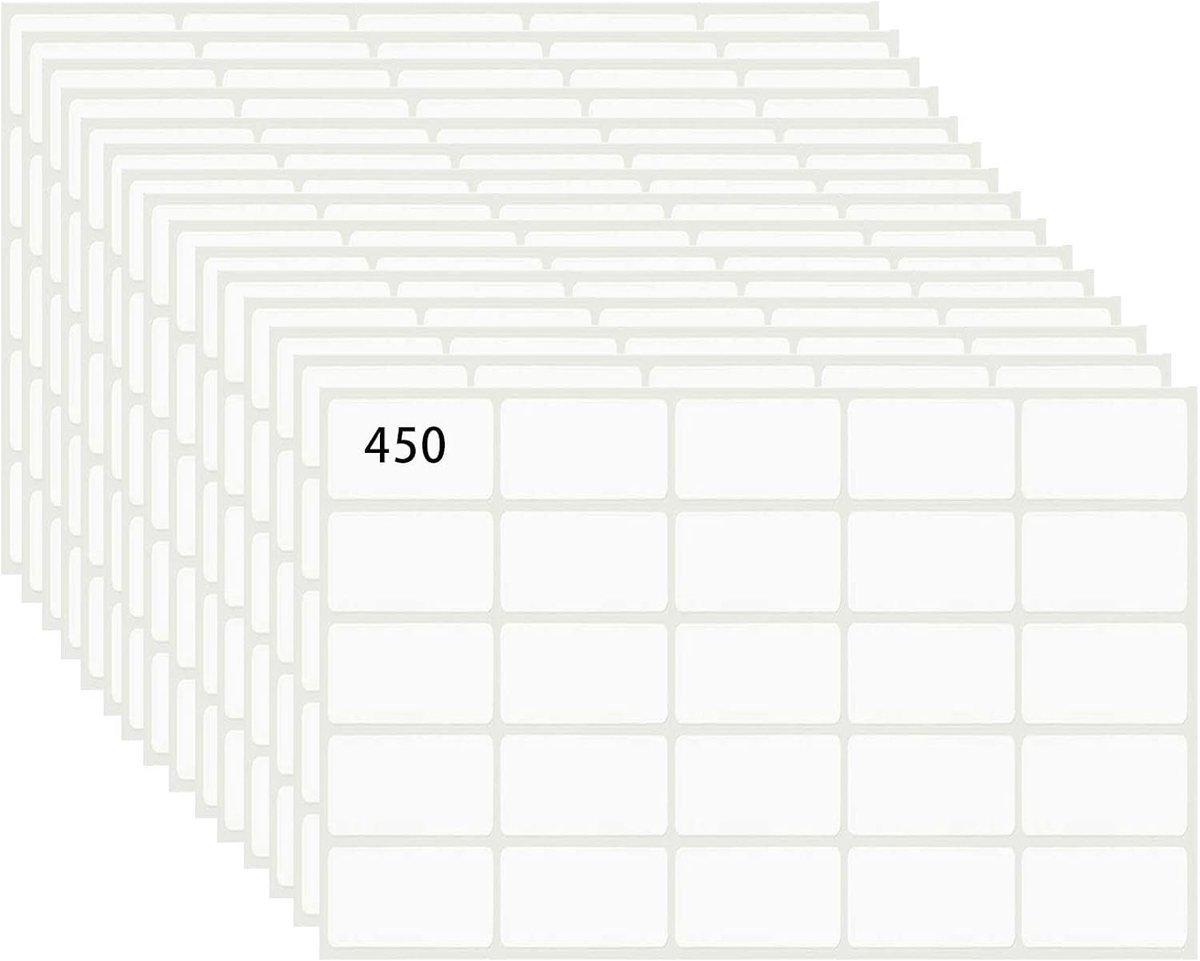 HOSSIAN File Folder Labels - 1 x 1.7 inch, White, Pack of 450 - ShopVlot