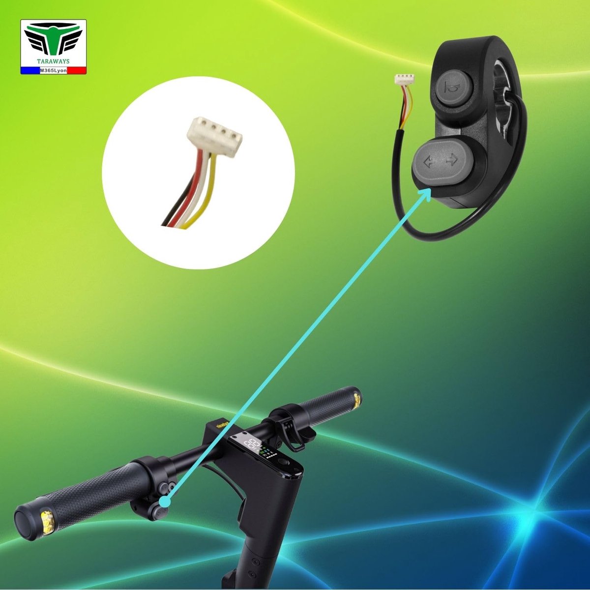 horn and flashing light compatible with Ninebot G2 max electric scooter - ShopVlot