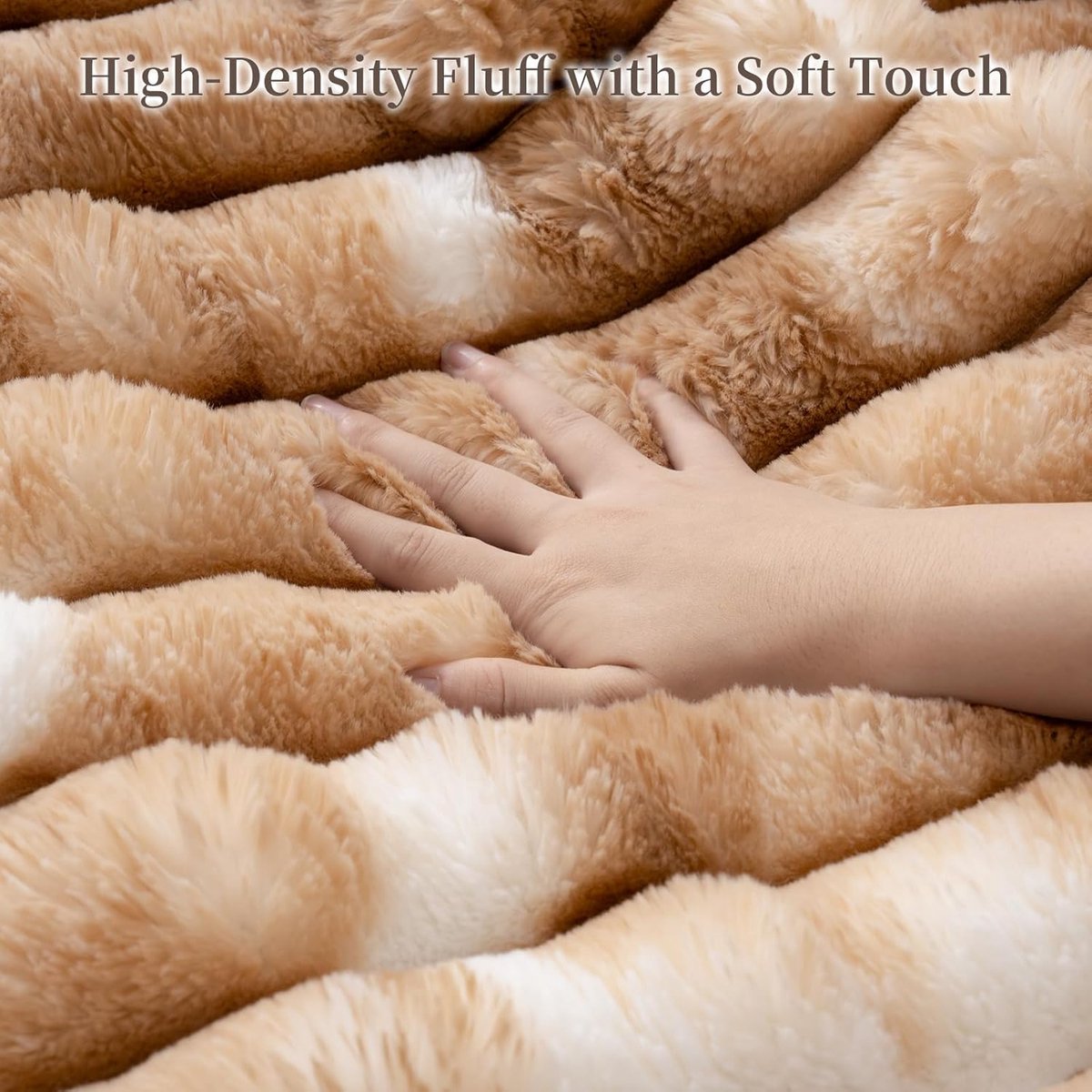 Vamcheer Cuddly Blanket for Bed, Super Soft Blanket, Thick Bubble Bunny Faux Fur Blanket, Plush Double Face, Soft Warm - ShopVlot