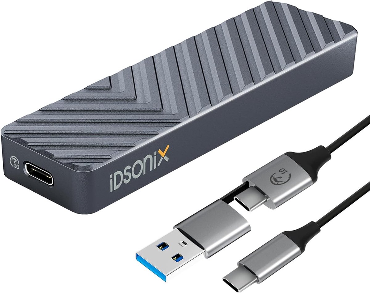 iDsonix Aluminum Housing USB4.0 Type-C Transmission Housing Case For M.2 NVME SSD in Rose Gold - ShopVlot