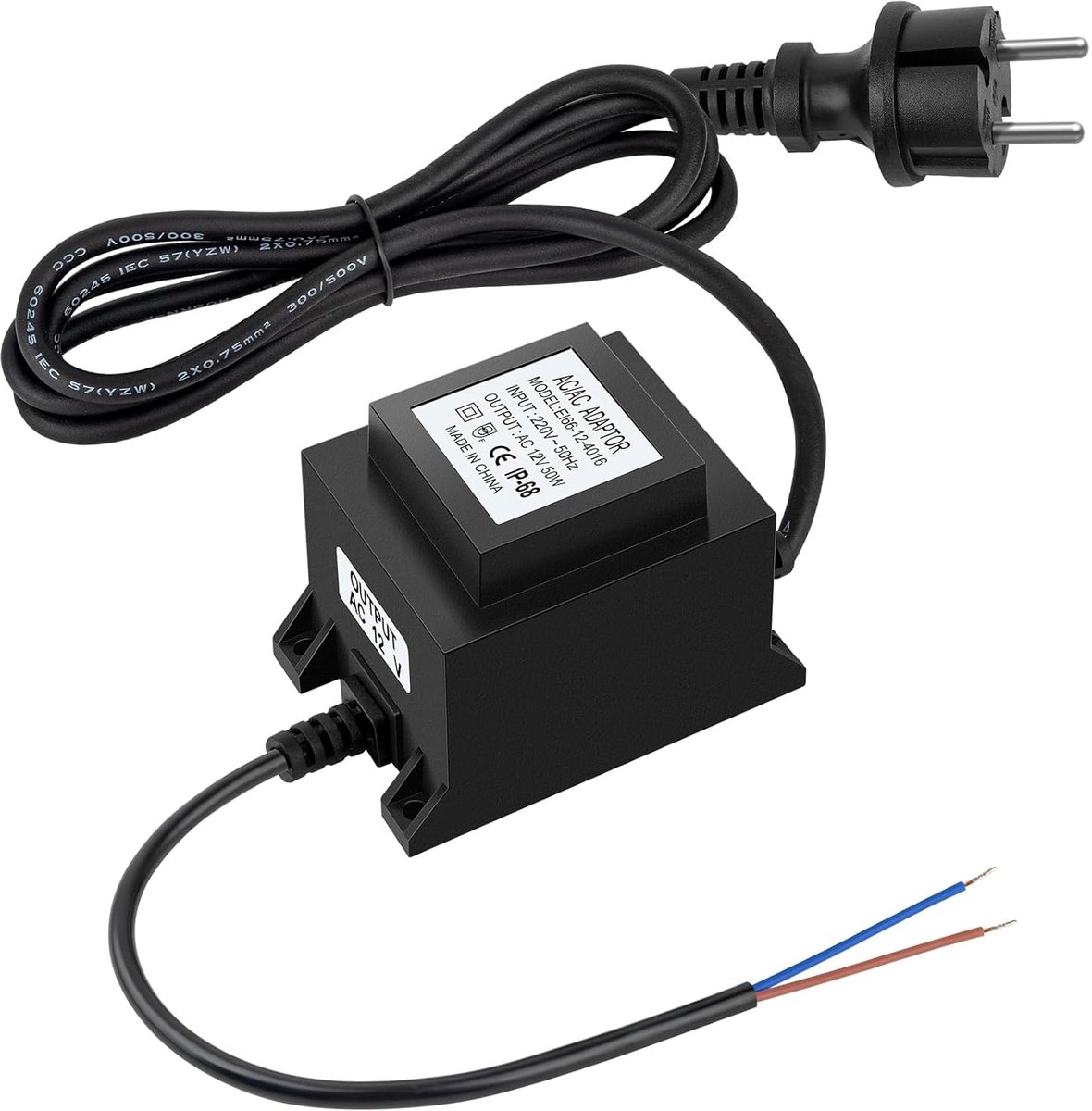 LED Transformer 12V AC 50W IP68 Waterproof Outdoor Power Supply for LED Lighting and Pond Pumps - ShopVlot