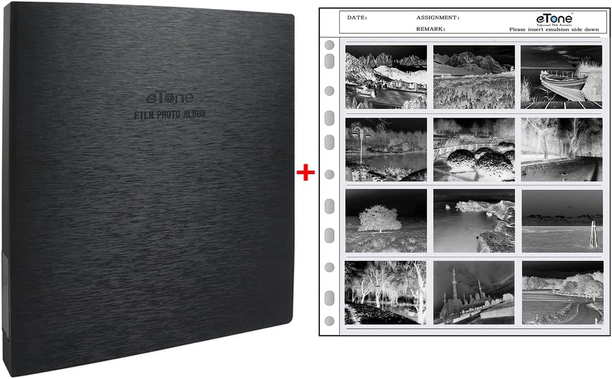 Acid free archive film bag album film protector storage box archive 3 ring binder with filing sheets 120 negative side - ShopVlot