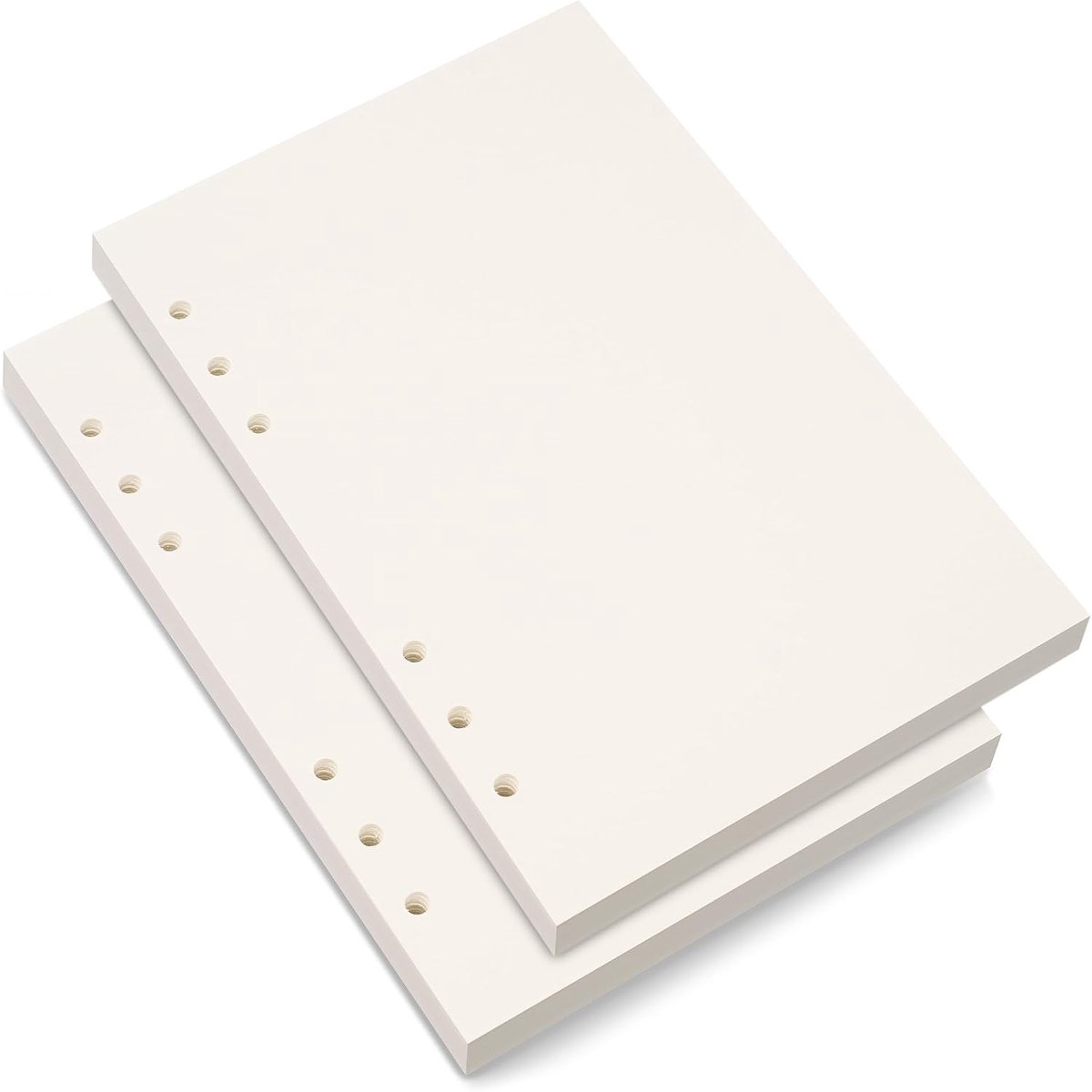 A5 Blank Paper,6 Holes Perforated, Blank Paper Refills for A5 Planner Binder Journals Notes, 80 Sheets/160 Pages, 5.6 - ShopVlot