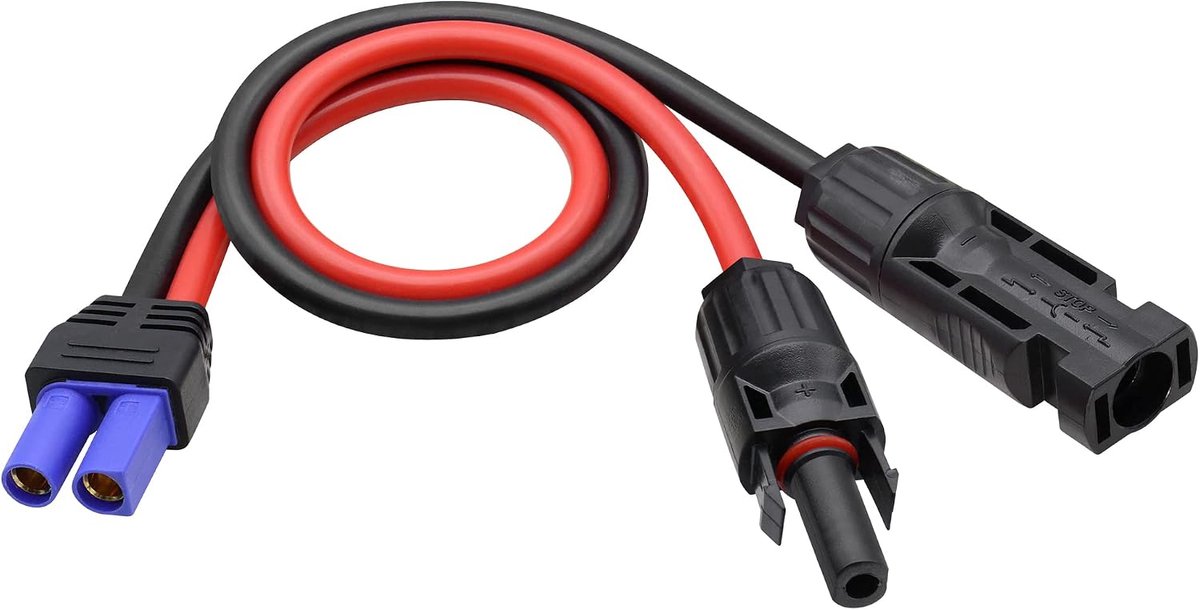 10AWG EC5 Female to Solar Male and Female Photovoltaic Power Cord Kit is compatible with EC-5 female plugs and solar - ShopVlot