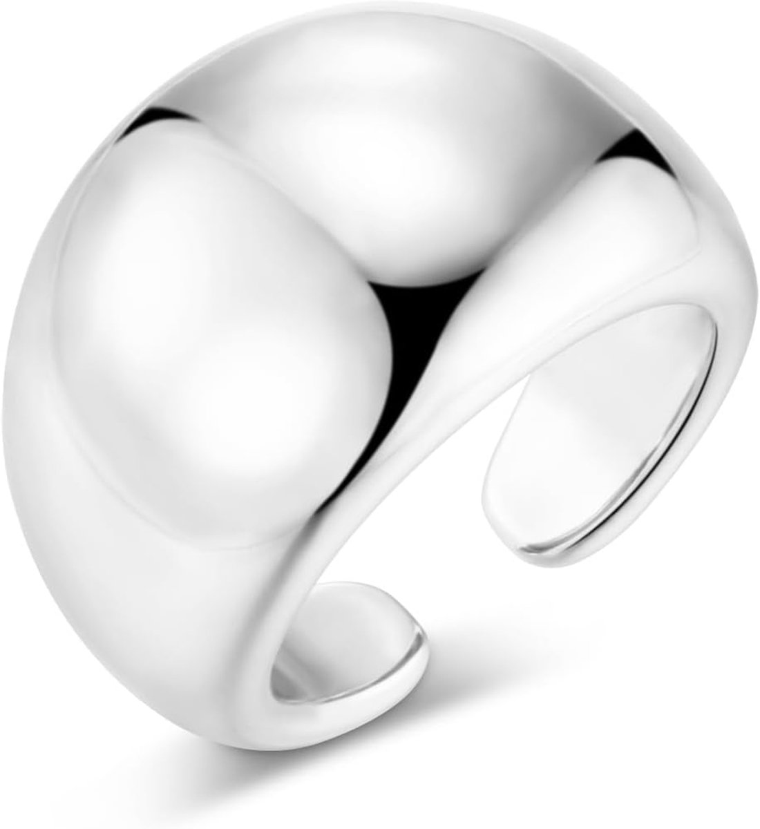 ALEXCRAFT Sterling Silver 925 Large Rings for Women and Men, Simple Open Adjustable Silver Thumb Finger Embrace Rings - ShopVlot
