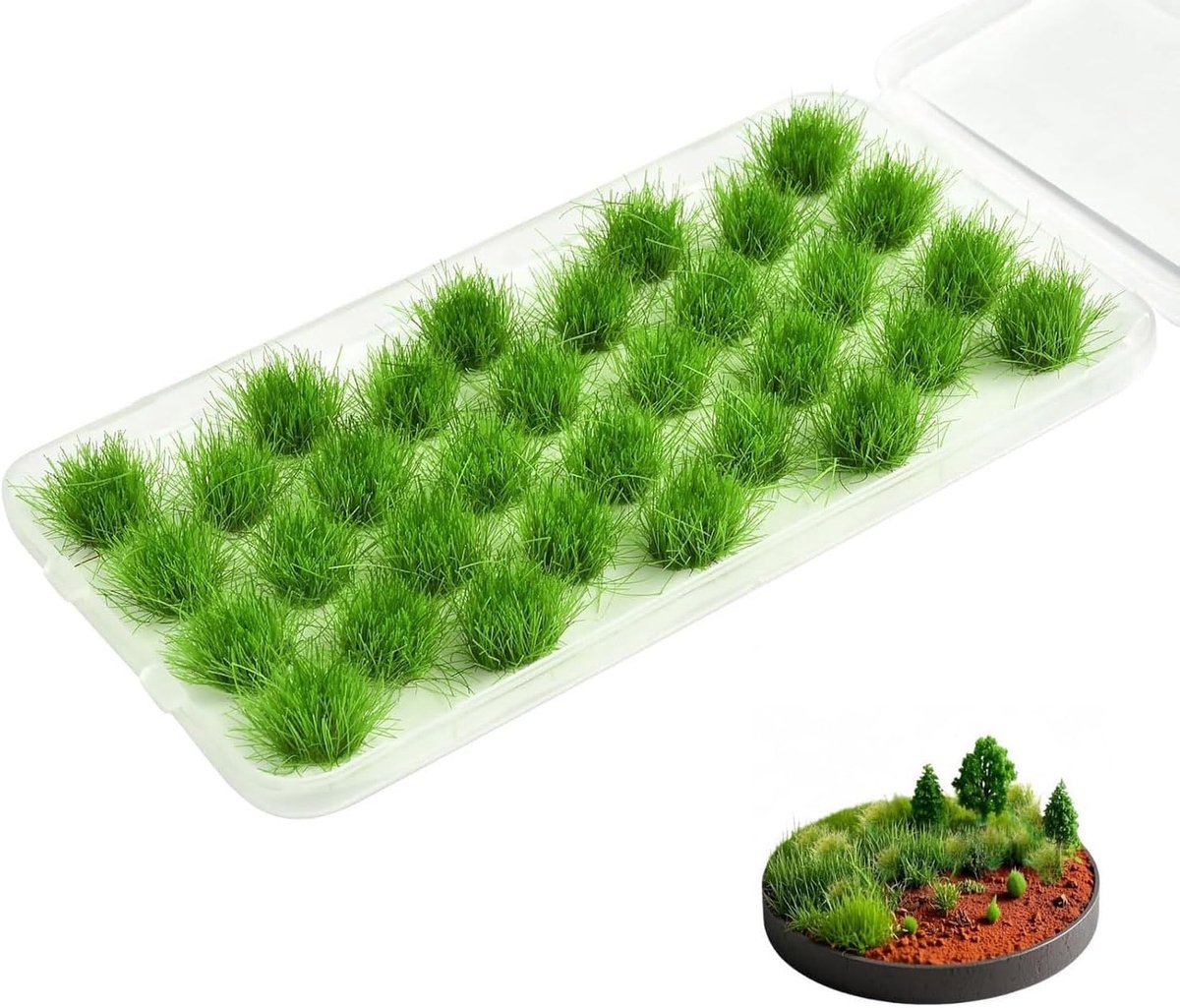 Statische grasbosjes - Statisch gras voor landschappen, harsgrascluster voor modelbouw, accessoires voor diorama - ShopVlot