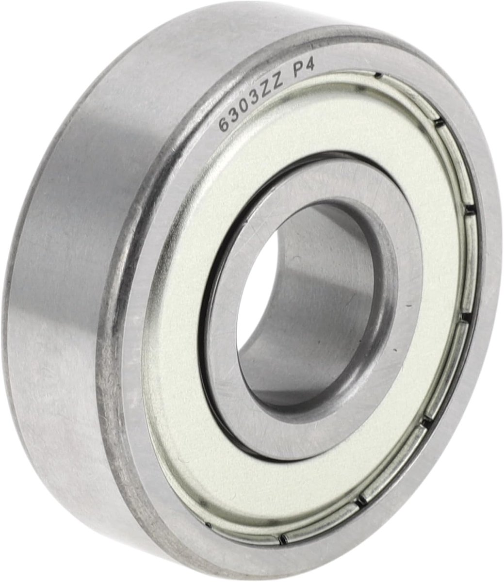 6303ZZ Deep Groove Ball Bearings P4 17x47x14mm Auto Lubricated Bearings Silver Tone Double Metal Sealing - ShopVlot