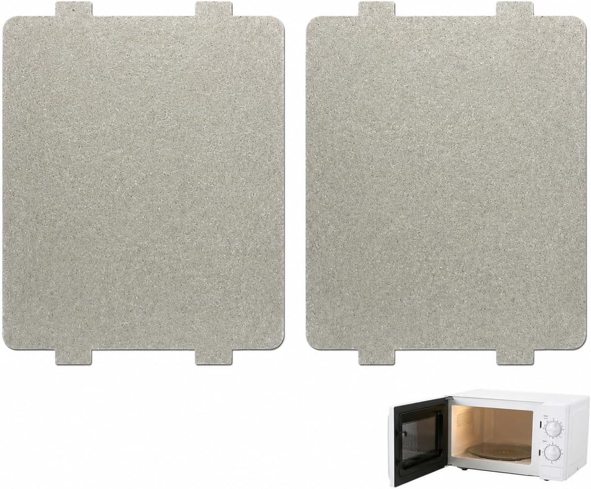 2 stuks universele mica-platen voor magnetron, 9,9 × 10,8 cm, hittebestendige isolatieplaten, hoge prestaties - ShopVlot