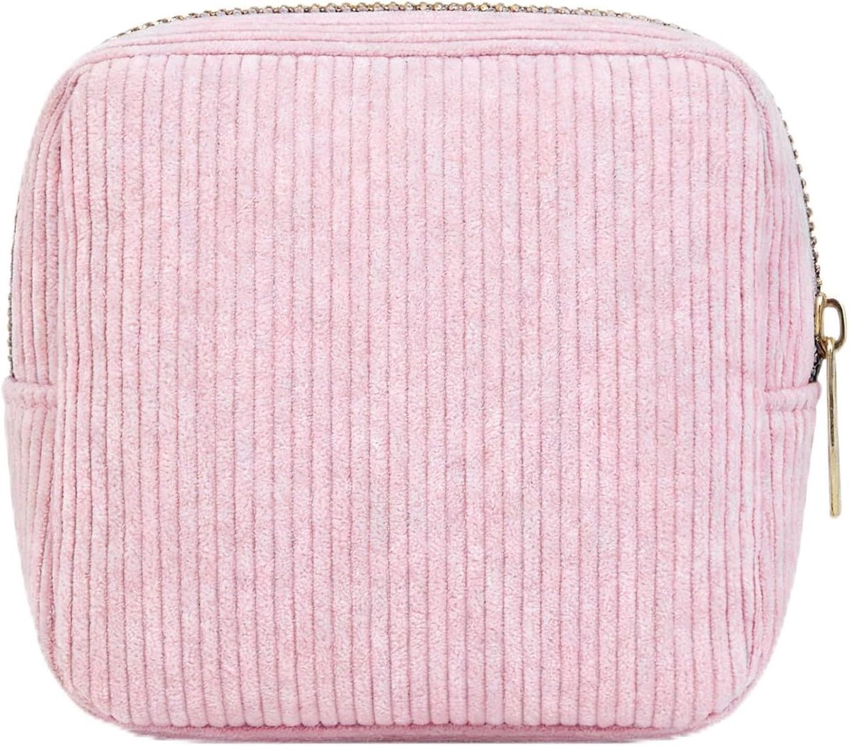 Small Cosmetic Bag for Women and Girls, Small Cosmetic Bag, Toiletry Bag, Cosmetic Bag with Metal Zip, pink, Minimalist - ShopVlot