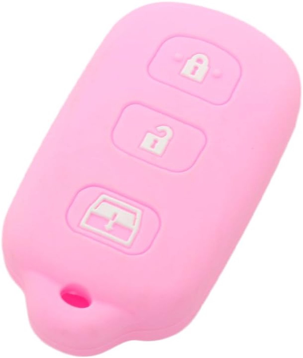 Silicone Cover Protector Case Skin Jacket Suitable for TOYOTA 3+1 Button Remote Key Fob CV2410 Pink - ShopVlot