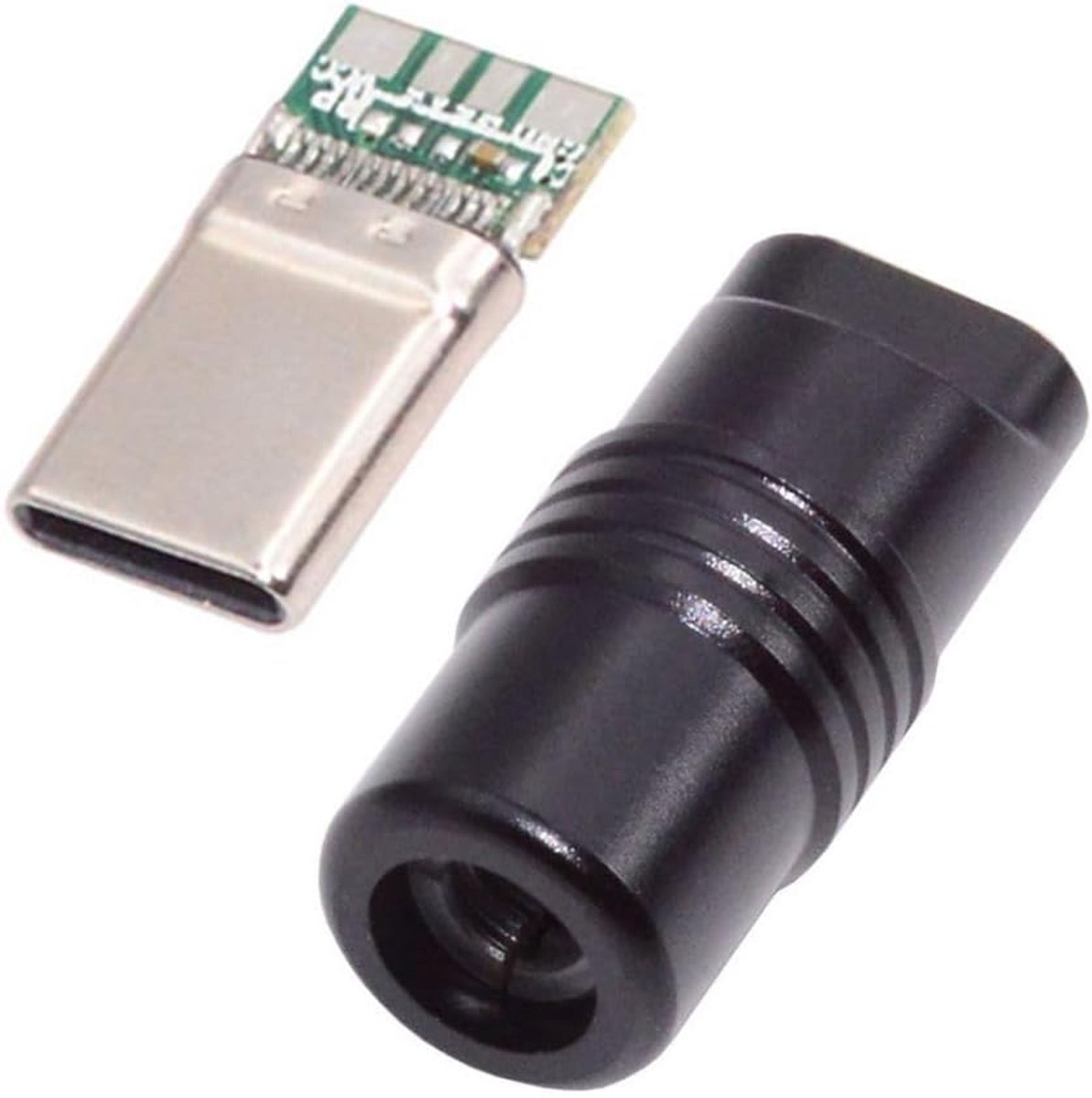 USB C DIY Socket - Aluminiumlegering - Voor USB 3.0 kabels 4.0~6mm - Zelf te monteren - ShopVlot