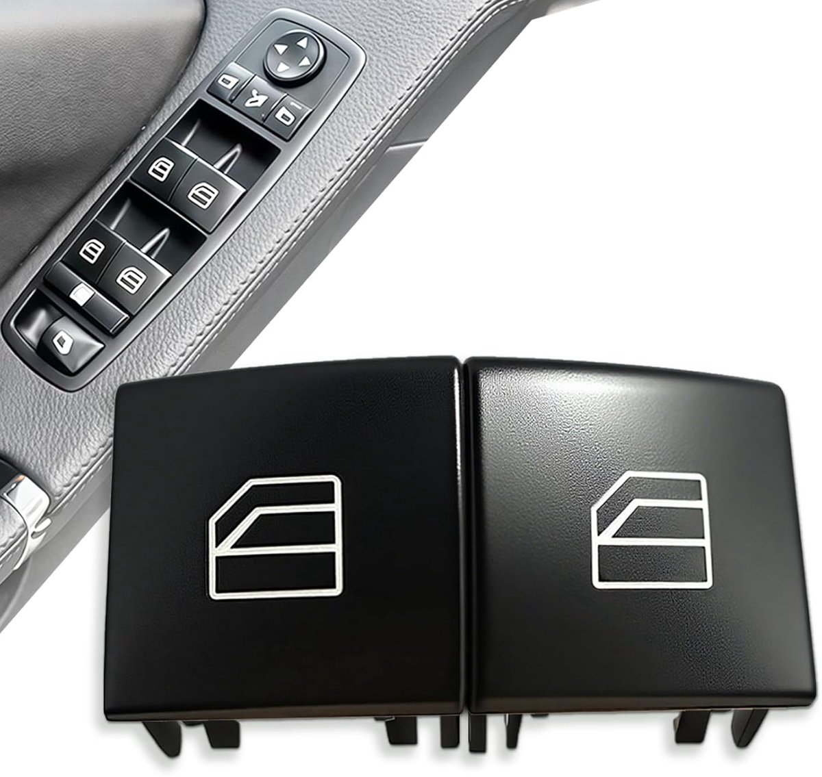 Raamregelaar Schakelaar Set - Vervangingsdeksel - Geschikt voor Benz Mercedes Klasse A W169 B W245 ML W164 R W251 GL X164