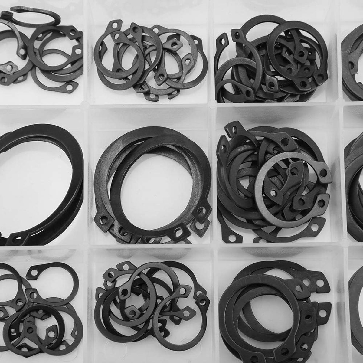 Set van 150 Ringetjes van 3 mm tot 32 mm - 18 Maten, Inclusief Opbergdoos voor Klussen