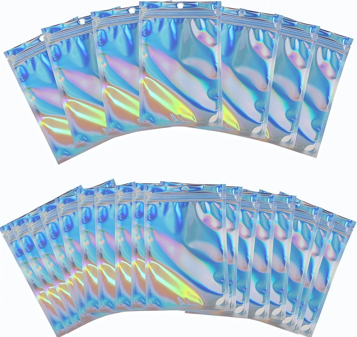Mylar zakken 16 x 24 cm - holografisch - herbruikbaar - ideaal voor opslag van sieraden - ShopVlot