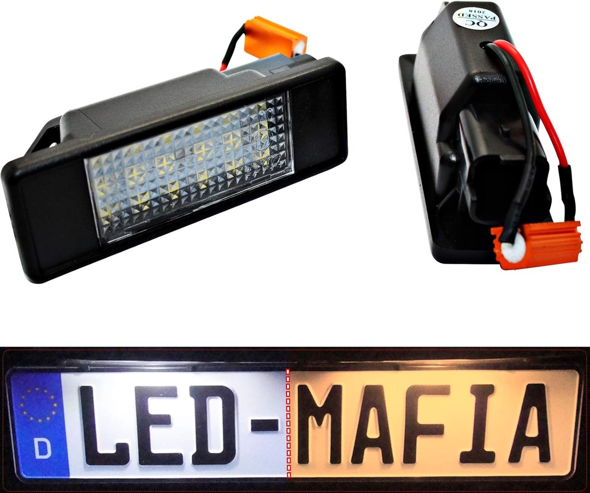 LED kentekenlamp modules - E-mark - Plug & Play - geen foutmelding op boordcomputer - ShopVlot