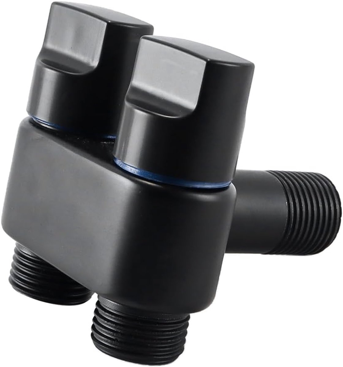 dubbele regelhoekklep G1/2 inch - staal - corrosiebestendig - onafhankelijk waterbeheer - ShopVlot