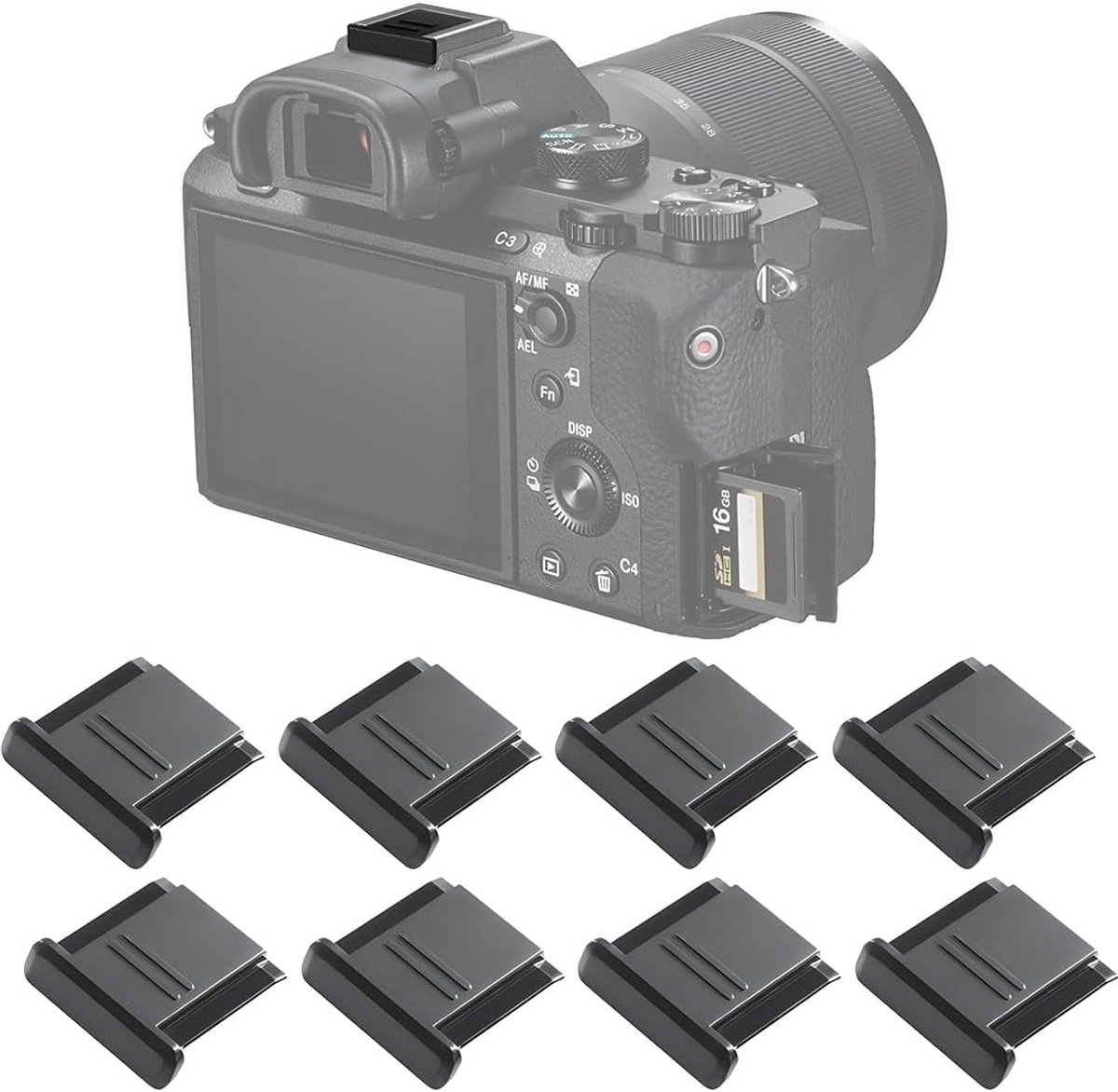 Flashcamera 8 - zwart - geschikt voor hot shoe accessoires - professionele bescherming - ShopVlot